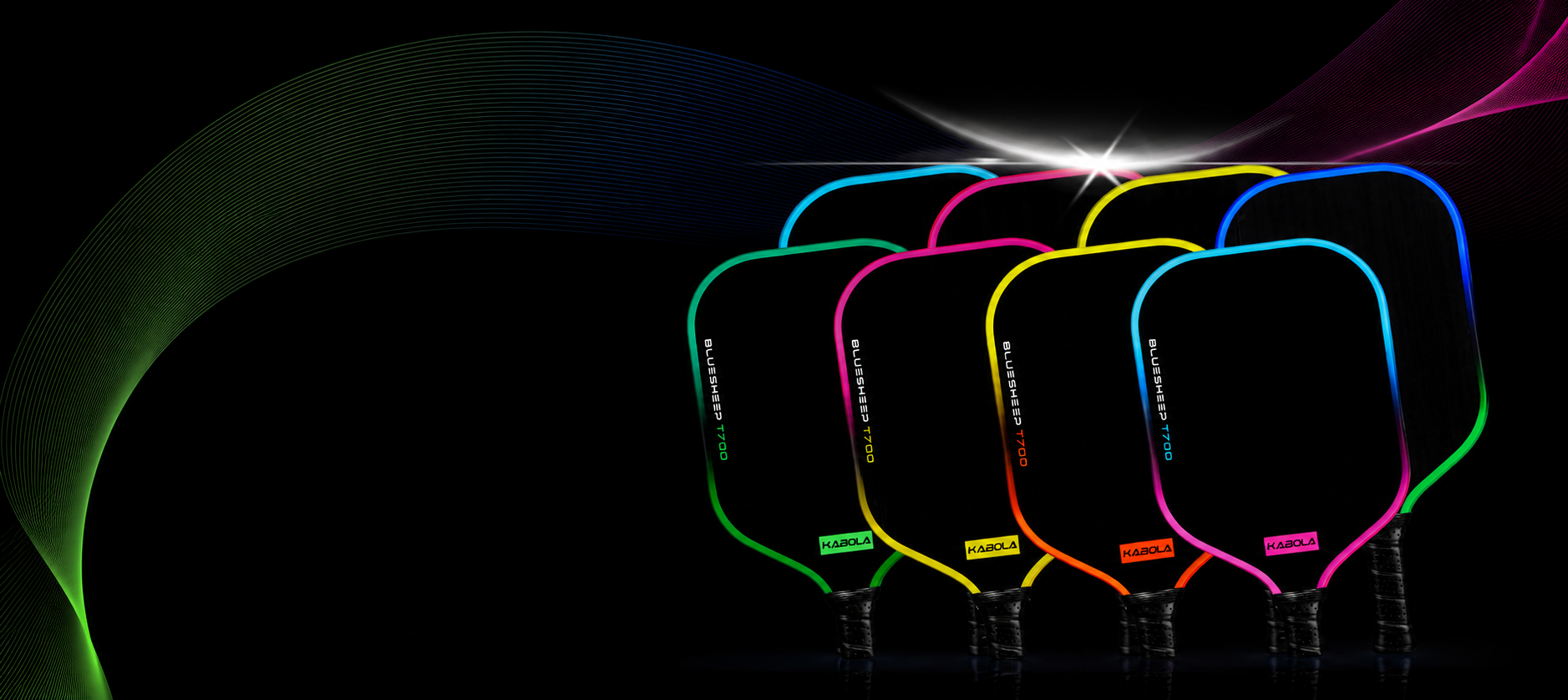KABOLA BLUESHEEP neon-edge pickleball paddle collection
